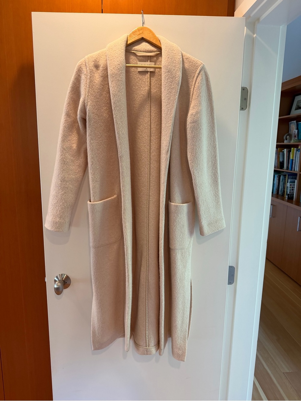 Aritzia Long Open-Front Cardigan (or coat) in Cream